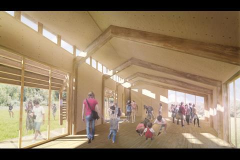 Mark Wray Architects - winning scheme for Langley Vale Wood visitor hub